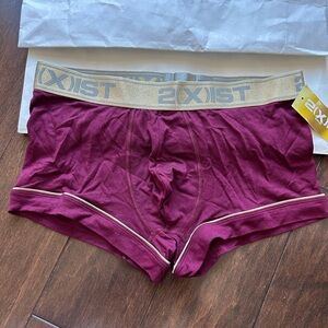 2Xist Gold cotton low rise  Trunk - body define burgundy new body define cotton